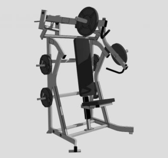 健身器材杠铃架子SU模型下载_sketchup草图大师SKP模型