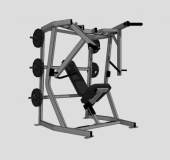 杠铃架训练器SU模型下载_sketchup草图大师SKP模型