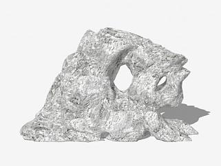 珊瑚石景观石头SU模型下载_sketchup草图大师SKP模型