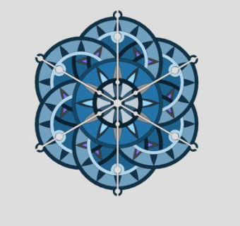 欧式装饰拼花地砖图案SU模型下载_sketchup草图大师SKP模型