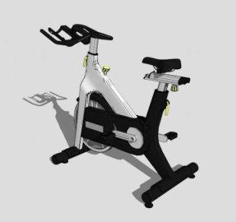 健身器材动感单车SU模型下载_sketchup草图大师SKP模型