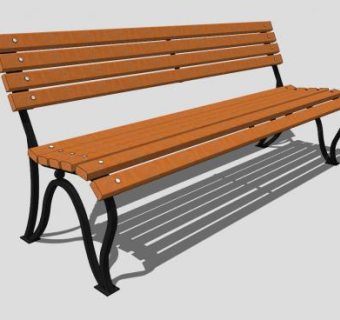 户外长椅座椅道具SU模型下载_sketchup草图大师SKP模型