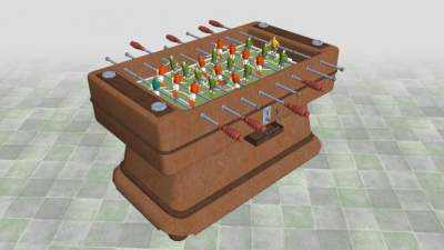 桌上足球SU模型下载_sketchup草图大师SKP模型