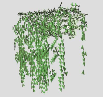 白色小花藤蔓SU模型下载_sketchup草图大师SKP模型