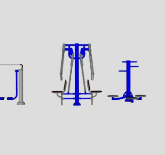 常见休闲健身器材SU模型下载_sketchup草图大师SKP模型