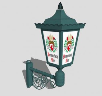 欧式商业壁灯SU模型下载_sketchup草图大师SKP模型