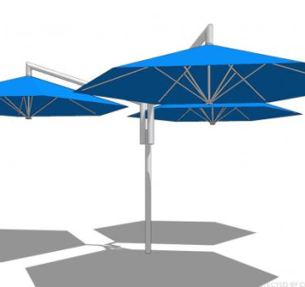 遮阳伞遮阳棚SU模型下载_sketchup草图大师SKP模型