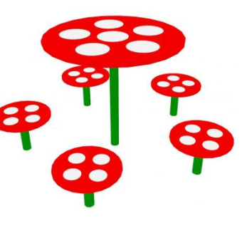 儿童户外桌椅SU模型下载_sketchup草图大师SKP模型