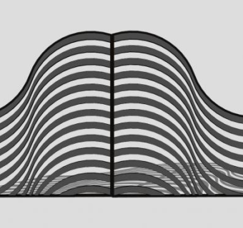 创意铁艺栏杆大门SU模型下载_sketchup草图大师SKP模型
