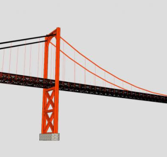 悬索桥SU模型_su模型下载 草图大师模型_SKP模型
