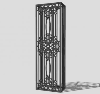 精致铁艺门SU模型下载_sketchup草图大师SKP模型