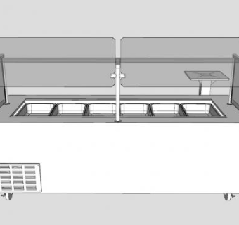 不锈钢送餐车SU模型下载_sketchup草图大师SKP模型