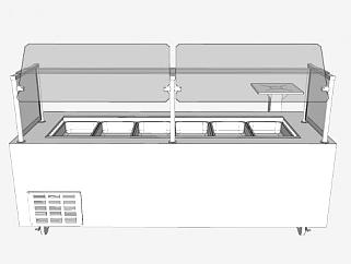 不锈钢送餐车SU模型下载_sketchup草图大师SKP模型