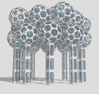 零重力景观小品SU模型下载_sketchup草图大师SKP模型
