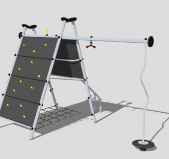 现代儿童攀岩墙SU模型下载_sketchup草图大师SKP模型