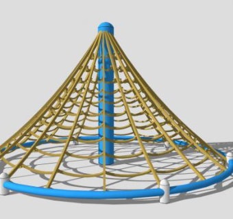 儿童圆锥体攀岩网SU模型下载_sketchup草图大师SKP模型