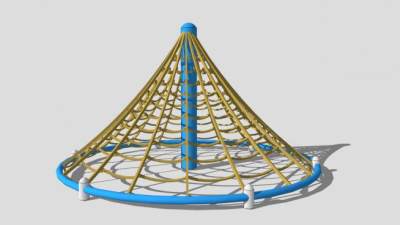 儿童圆锥体攀岩网SU模型下载_sketchup草图大师SKP模型