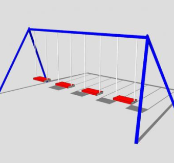 户外架式秋千SU模型下载_sketchup草图大师SKP模型