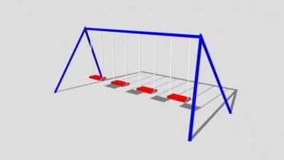 户外架式秋千SU模型下载_sketchup草图大师SKP模型