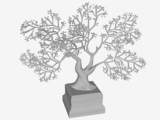 精美的3D<em>树雕塑</em>SU模型下载_sketchup草图大师SKP模型