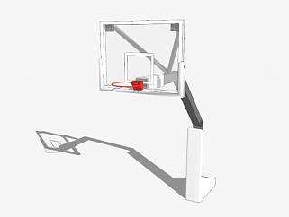 篮球场篮球架SU模型下载_sketchup草图大师SKP模型