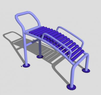 蓝色单联腹肌板SU模型下载_sketchup草图大师SKP模型
