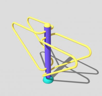 双人双杠SU模型下载_sketchup草图大师SKP模型