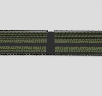 简单的户外露天停车场停车位SU模型下载_sketchup草图大师SKP模型