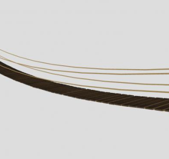 长的木吊桥SU模型下载_sketchup草图大师SKP模型