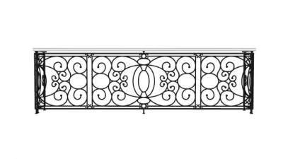 欧式铁艺阳台栏杆SU模型下载_sketchup草图大师SKP模型