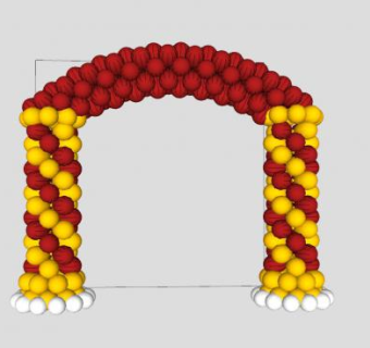 开业婚庆气球拱门SU模型下载_sketchup草图大师SKP模型