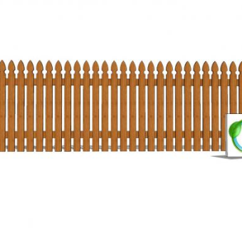 花园木栏栅栅栏SU模型下载_sketchup草图大师SKP模型