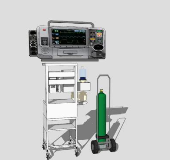 心电监护仪系列产品SU模型下载_sketchup草图大师SKP模型