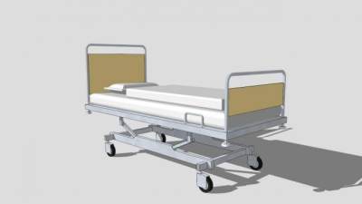 护理床医院医疗器械SU模型下载_sketchup草图大师SKP模型