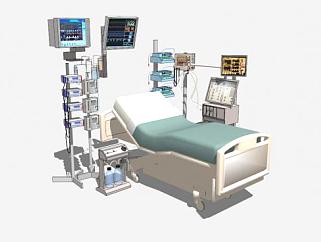心脏病房医疗器械系列产品SU模型下载_sketchup草图大师SKP模型