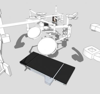 手术室手术台大型医疗器械SU模型下载_sketchup草图大师SKP模型