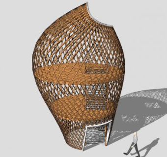 现代创意景观塔SU模型下载_sketchup草图大师SKP模型