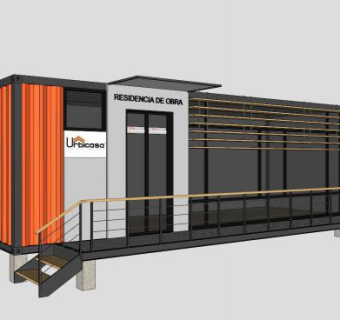 欧式简约集装箱房SU模型下载_sketchup草图大师SKP模型