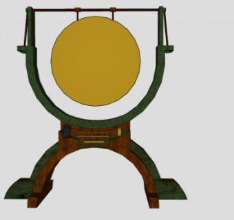 新日式锣鼓SU模型下载_sketchup草图大师SKP模型