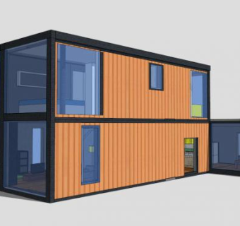 欧式集装箱住宅SU模型下载_sketchup草图大师SKP模型
