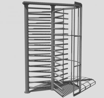 自动全高旋转门SU模型下载_sketchup草图大师SKP模型