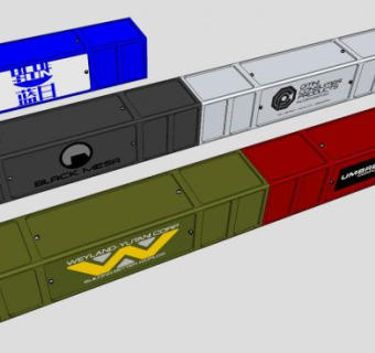 彩色集装箱房设计SU模型下载_sketchup草图大师SKP模型