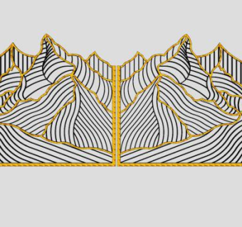 欧式艺术铁艺大门SU模型下载_sketchup草图大师SKP模型