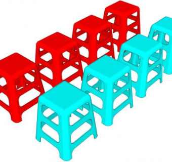 塑料凳子SU模型下载_sketchup草图大师SKP模型