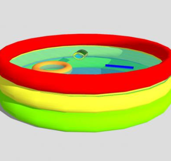 儿童充气游泳池SU模型下载_sketchup草图大师SKP模型