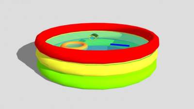 儿童充气游泳池SU模型下载_sketchup草图大师SKP模型