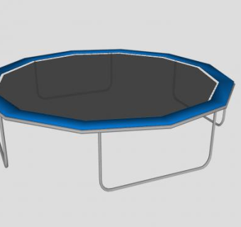 简单的儿童蹦床跳跳床SU模型下载_sketchup草图大师SKP模型