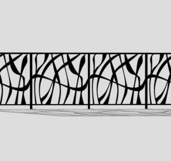 欧式文艺护栏SU模型下载_sketchup草图大师SKP模型