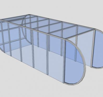 现代地下车库入口SU模型下载_sketchup草图大师SKP模型