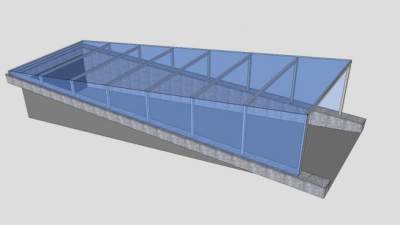 小区地下车库入口SU模型下载_sketchup草图大师SKP模型